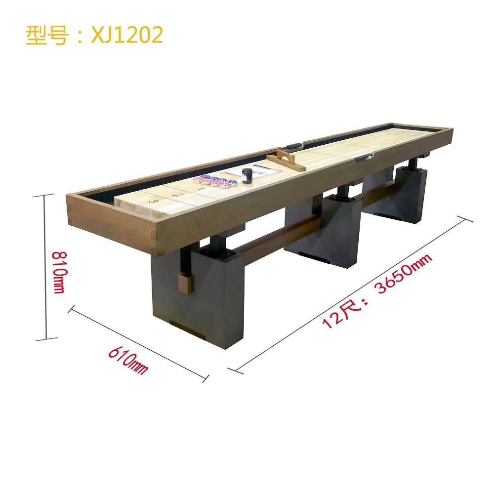 Hochwertiger 12ft Shuffle Tisch Shuffle board Tisch