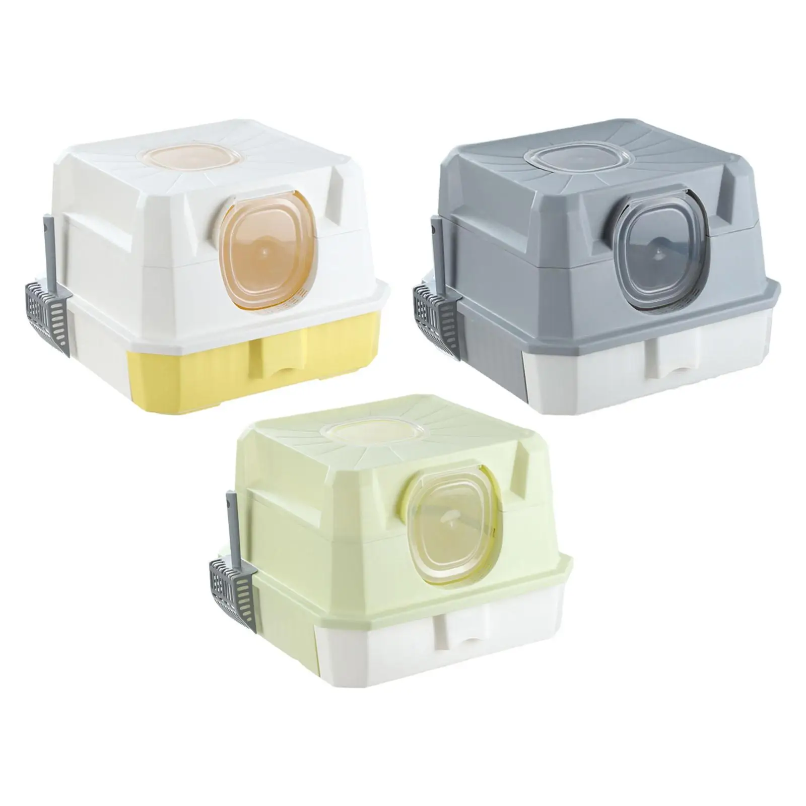 

Enclosed Cat Litter Tray Cat Deep Toilet Pet Accessories Prevent Sand Leakage