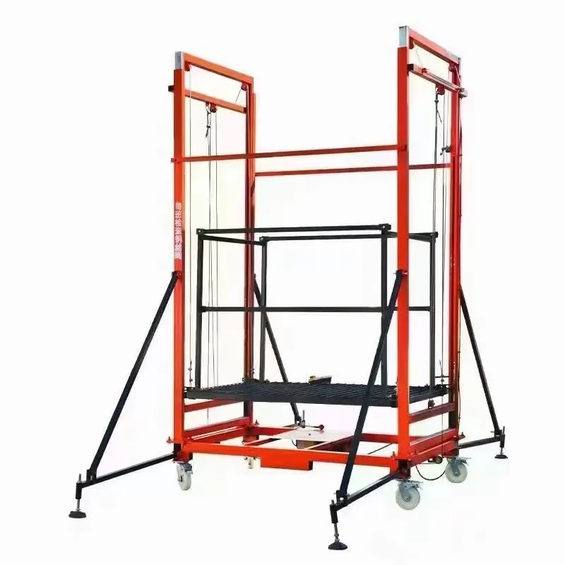 Portable Electric Scaffold with Steel Frame Telescopic Design Low Price Wire Rope Sling for Retail Manufacturing Industries