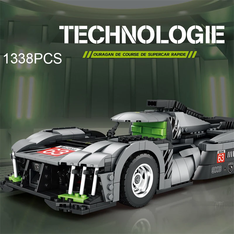 

1338PCS 9X8 Sports Car Building Blocks City Racing Vehicle Car Model Bricks Desktop Decoration Adults Educational DIY Toys