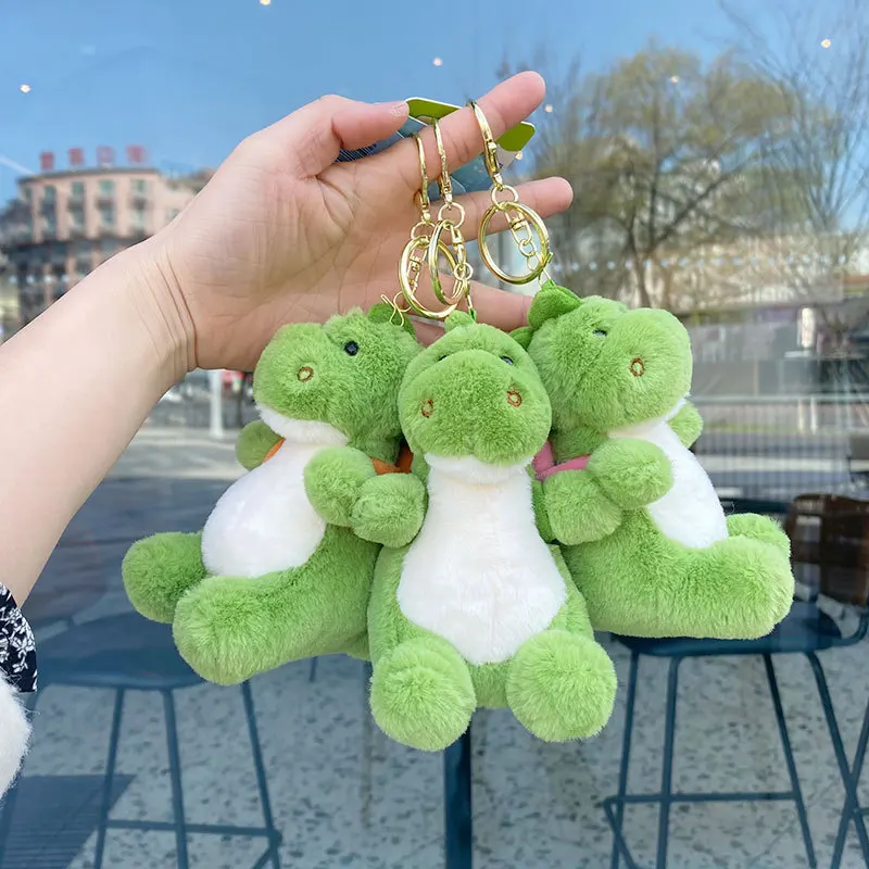 

Adorable Dinosaur Plush Keychain Backpack Charm Cartoon Truant Dragon Gift For Kids Car Keychain Anime 키링 장난감 Girl Outdoor Fun