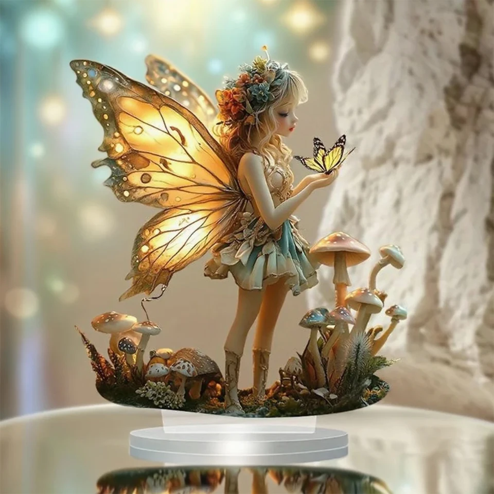 Elegant Acrylic Angel Wing Home Office Decoration