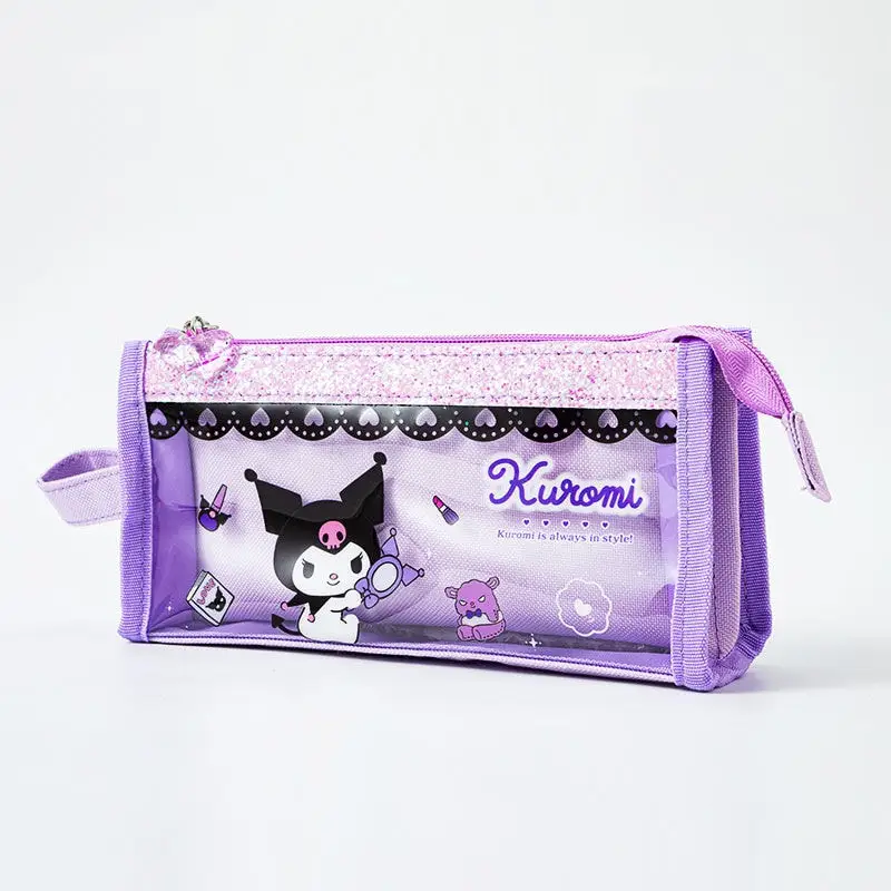 

Sanrioed Kuromi Cinnamoroll Melody Cute Hello Kitty детский карандаш, Мультяшные школьные детские канцелярские принадлежности, органайзер, сумка в подарок