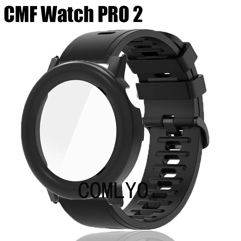 2in1 For CMF by Nothing Watch Pro 2 Case + Strap Smart Watch Protective Bumper Cover Cases Silicone Soft Band for Women men