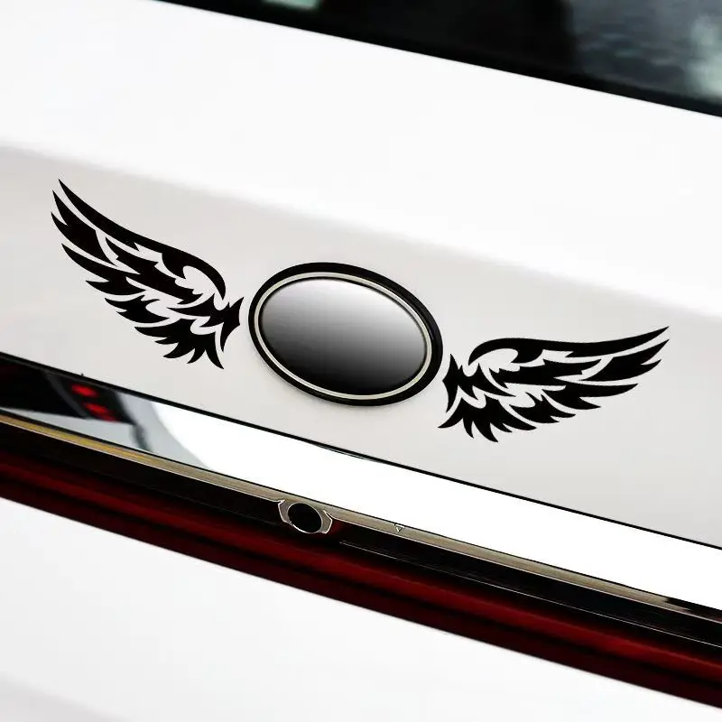 

Creative Angel Wings Rearview Mirror Car Stickers, Personalized Modified Angel Wing Decals, Internet-Famous Tail Logo Decorative