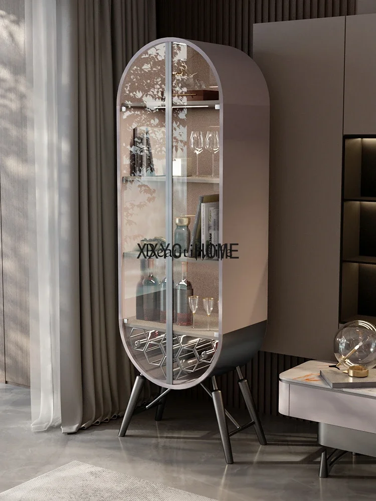 

Affordable Luxury Style Display Cabinet Wall Large Apartment Living Room High-Grade Custom Multi-Functional Wine Cabinet