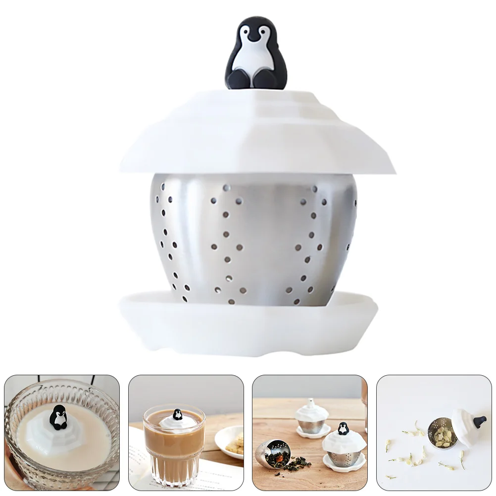 

Penguin Tea Strainer Filter Infuser Teapot Creative Steeper Lovely Stainless Steel Mesh