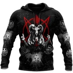 New dark Satan 3D AOP fashion Hoodie men's Hoodie Sweatshirt Unisex zipper Pullover casual jacket Sweatshirt