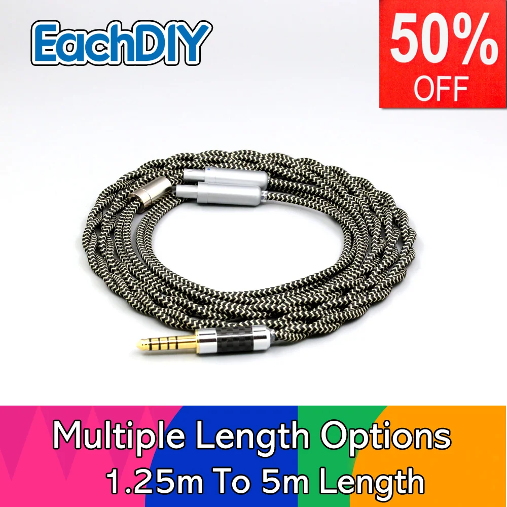 

2 Core 2.8mm Litz OFC Earphone Shield Braided Sleeve Cable For Sennheiser HD800 HD800s HD820s HD820 Dharma D1000 LN008062
