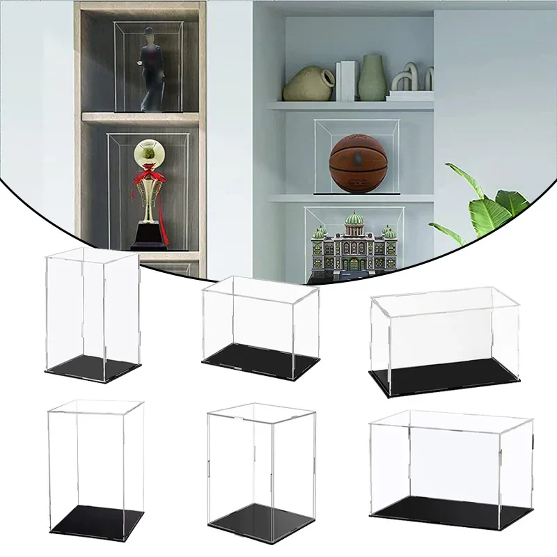 

Acrylic Display Case for Collectibles Assemble Clear Acrylic Box Protection Showcase for Figures Organizing Toys 29 Size