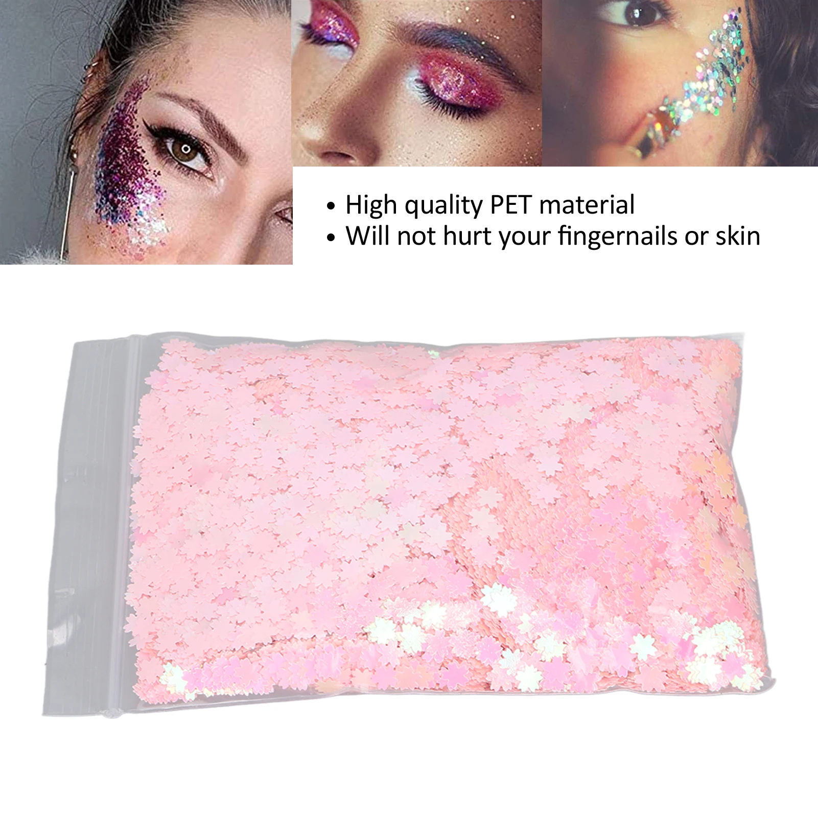 

Блестящие хлопья для дизайна ногтей в форме вишни, сверкающие маникюрные украшения, блестки для маникюрного магазина, розовые, 50 г, блестящие блестки для ногтей