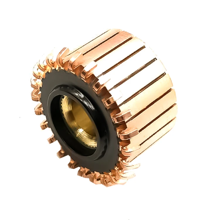 Customized Electric Brush Hook Type Starter Copper 24 Segments Dc Motor Armature Commutator