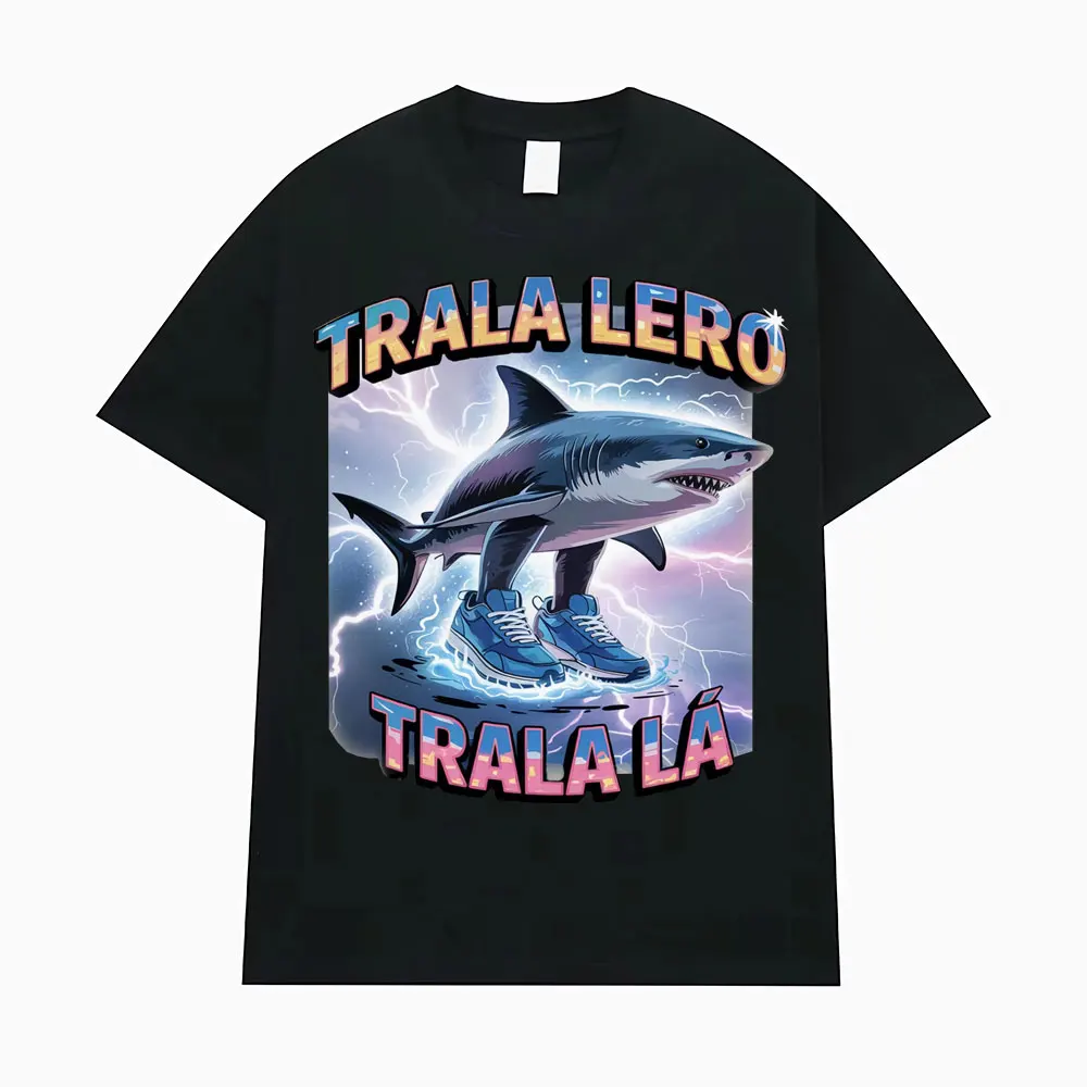 Tralalero Tralala Funny Shark Meme T-shirt Gifts Men Women's Fashion Gothic Vintage T-shirts Male Casual Humor Oversized T Shirt image 4