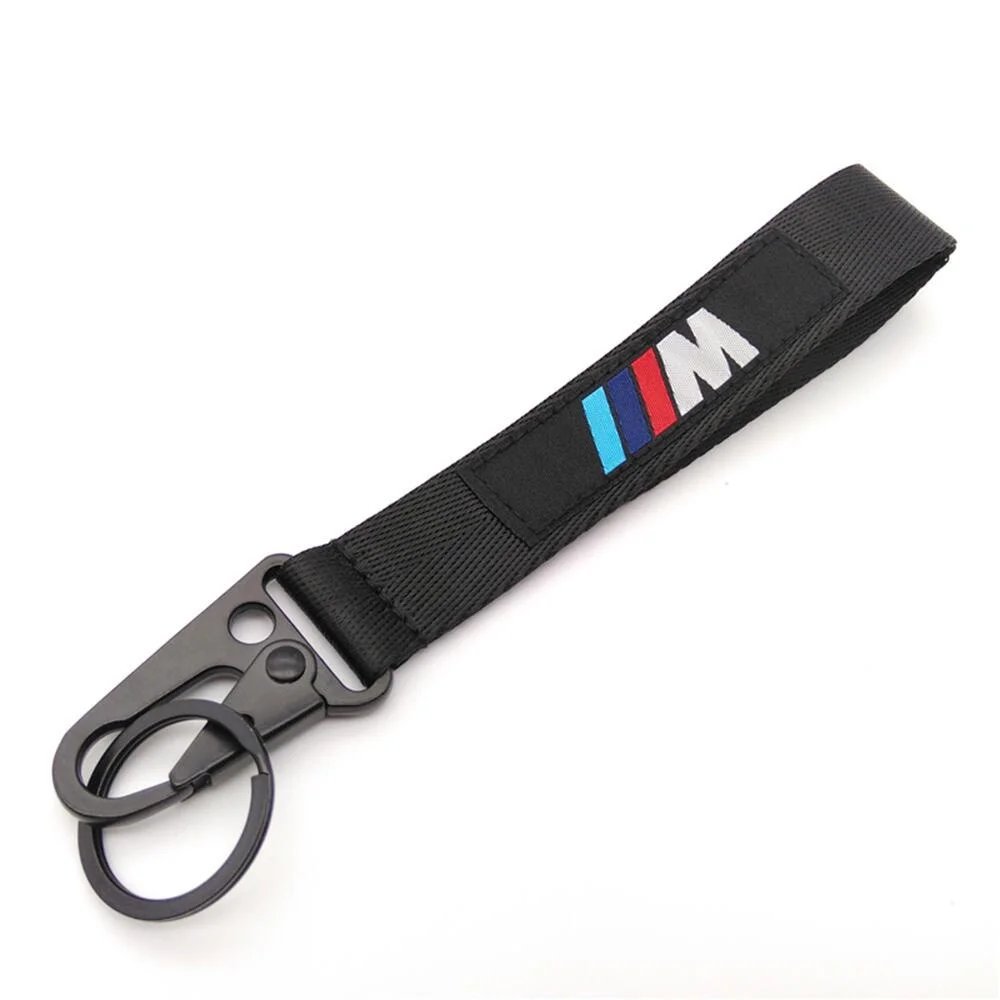 Fashion Car Keychain Nylon Braided Wristband Lanyard Men Gift For BMW M E46 E90 E60 F10 F30 E39 F20 E87 G30 E92 Motorcycle