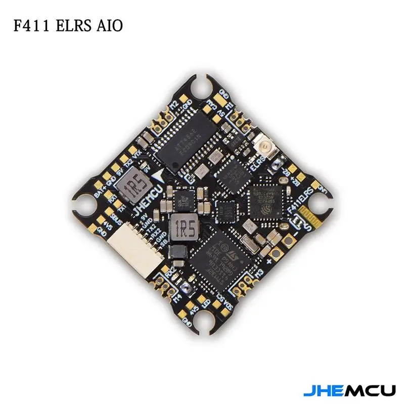 

Полетный контроллер JHEMCU F411 ELRS AIO ICM42688-P OSD BLHELI_S 1-2S 12A 4in1 ESC ELRS 2.4G M3 25.5X25.5 мм для квадрокоптера FPV