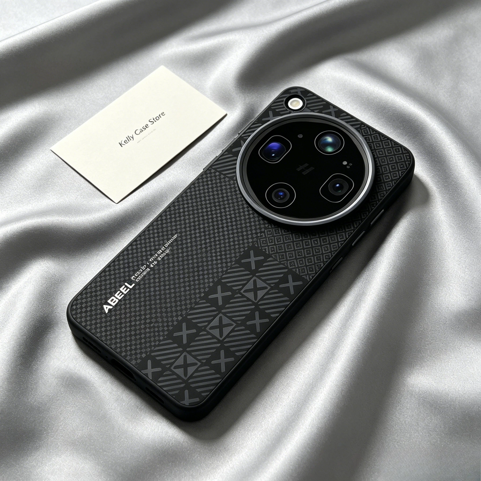 Magnetic Case For OPPO Find X9 Ultra black checkered texture