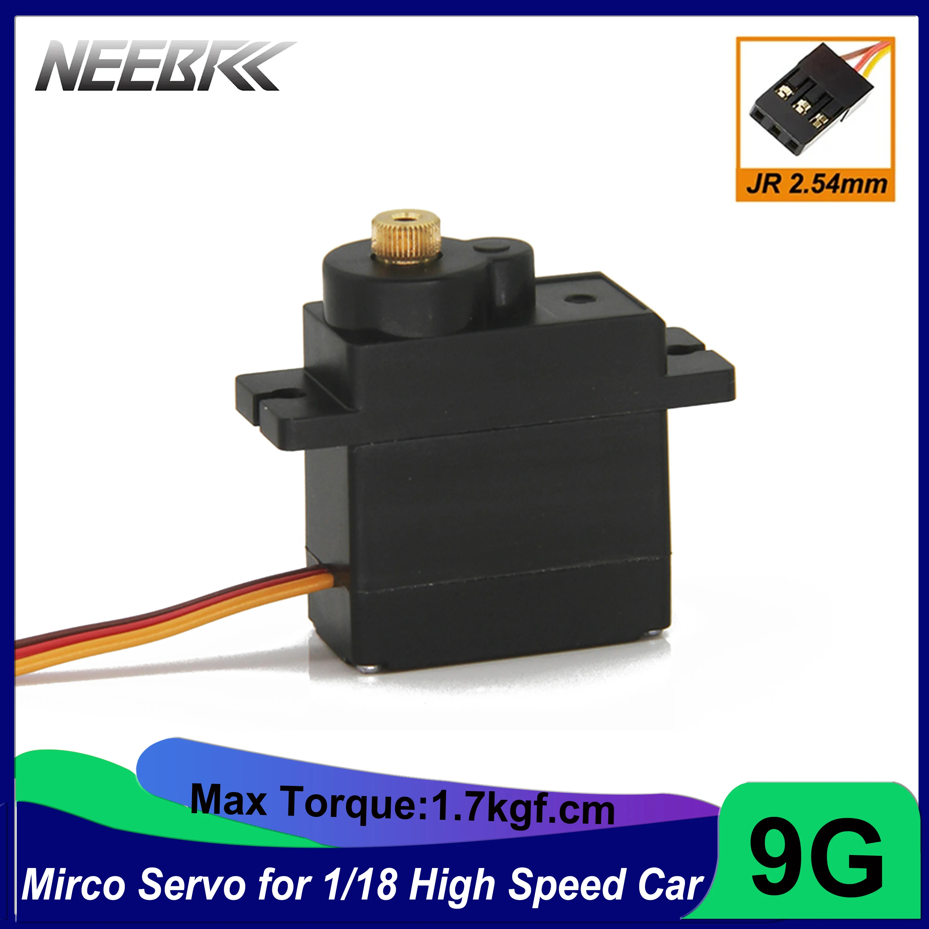 NEEBRC 9g Metal Gear 5V Digital Mirco Servo for 1/18 1/16 RC Cars Racing Drift High-speed HBX Wltoys Toys Robot Upgrade Parts