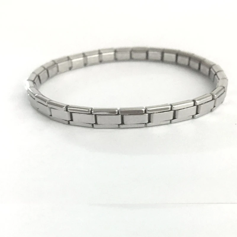 Fashion Stainless Steel Bracelet Italian Charm Women Jewelry Elastic Stretch Energy Sports Germanium for Bracelet