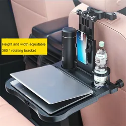 Car Backseat Tray Table Foldable Seat Back Laptop Desk Auto Back Seat Vehicle Eating Food Tray Car Phone Holder Adjustable