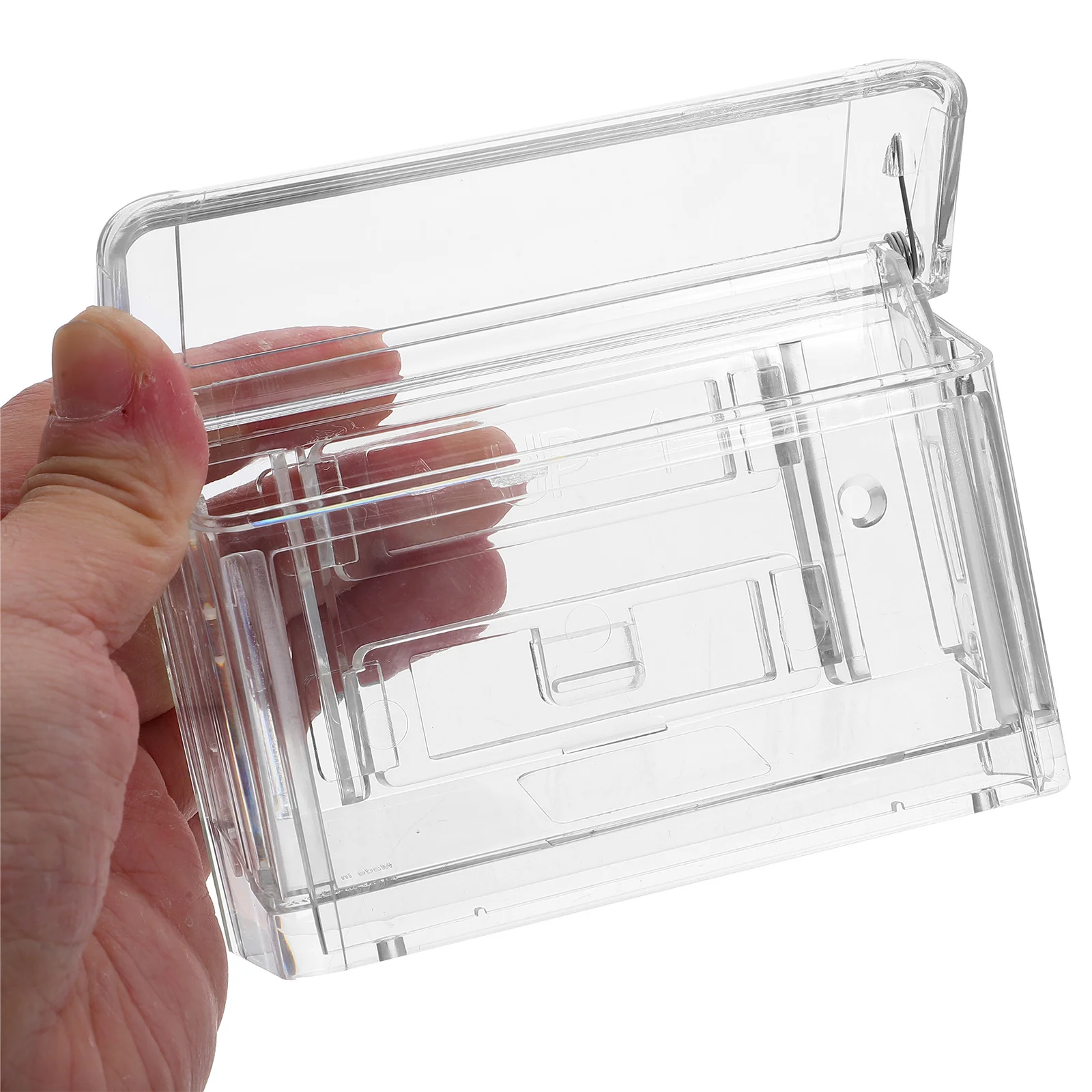 

Business Card Holder Transparent Acrylic Desk Organizer Name Card Display Stand Business Cards Storage Case Vendor Booth Display