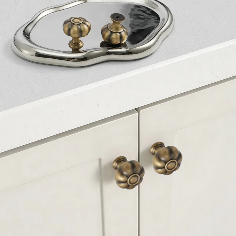 American Style Brass Cabinet Door Handle, Vintage Furniture Door Handle, Antique Cabinet, Light Luxury Drawer Door Handle