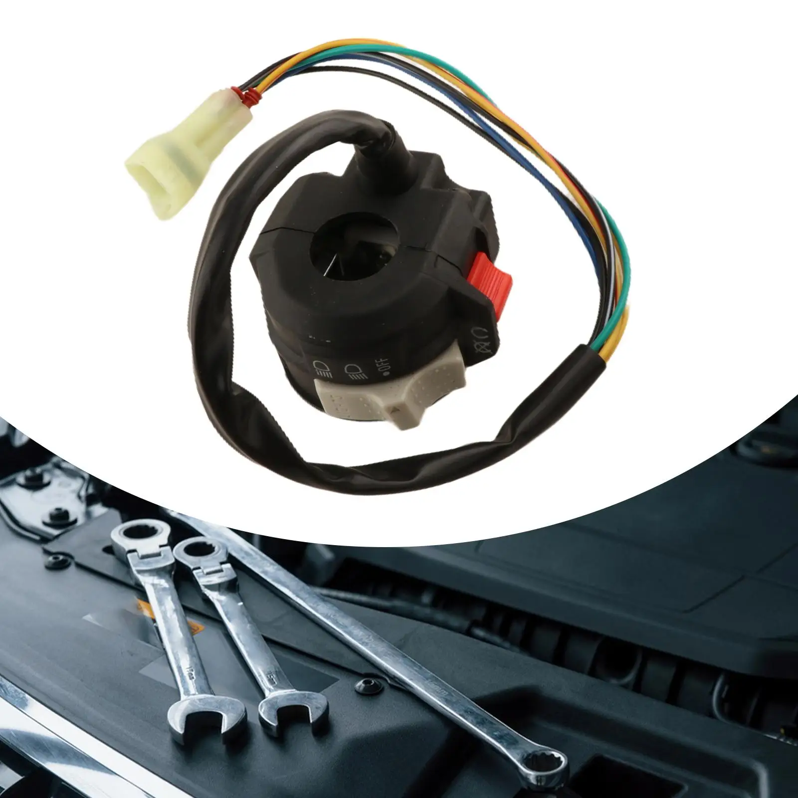 

Left Handlebar Switch Repair Kit Sturdy ABS for Yamaha YFZ350 ATV Headlight Kill Off Switch Assembly