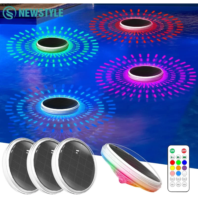 

Solar Floating Swimming Pool Lights IP67 Waterproof Solar Powered Color Changing Solar Lights With 3 Timer Function
