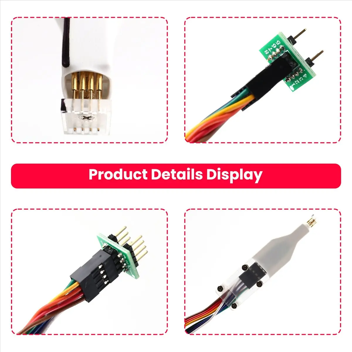 【Cable】 4pcs for Sop8 Soic8 Wson Chip Download Burn Write Probe Spring Needle Flash Eeprom Chip Burner Cable Sop8 Soic8 Chip