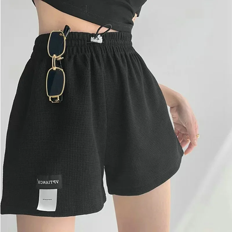 

2023 Women's Shorts Casual Sports Shorts Bottoms Hot Pants Homewear Elastic Waist Pockets Solid Casual High Waisted Leg Leisure