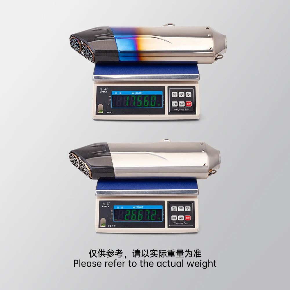 Motorcycle Carbon Fiber Turn Signal Exhaust Pipe 51mm Common in ZX10R Z900 MT07 R3 R25 MT09 Z400 GSX750 SR7