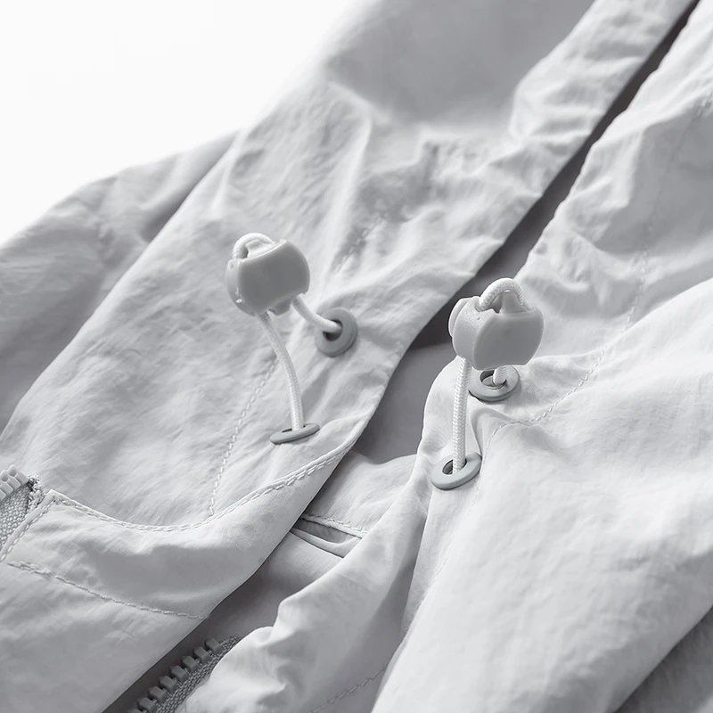 UPF50+ Sommer-Eisseide UV-Schutz Kapuzenjacke für Herren, Outdoor-Angeln und Wandern, Anti-UV-Mantel, Atmungsaktiv und Schnelltrocknend – Detail 14