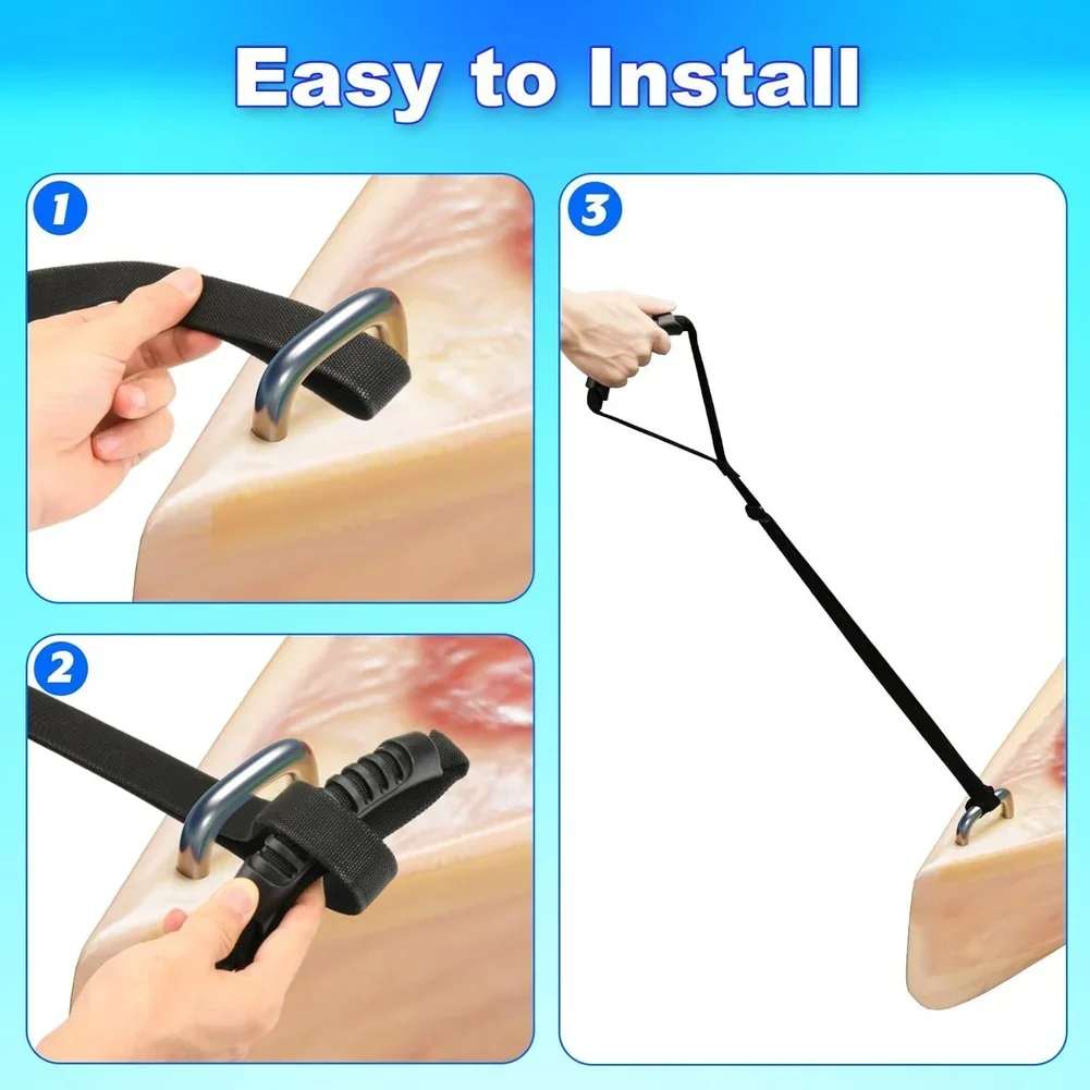 2 Pieces For KAYAK Standing Assist Straps with Handle Adjustable Length 38 to 60 Inches for Paddling Stability