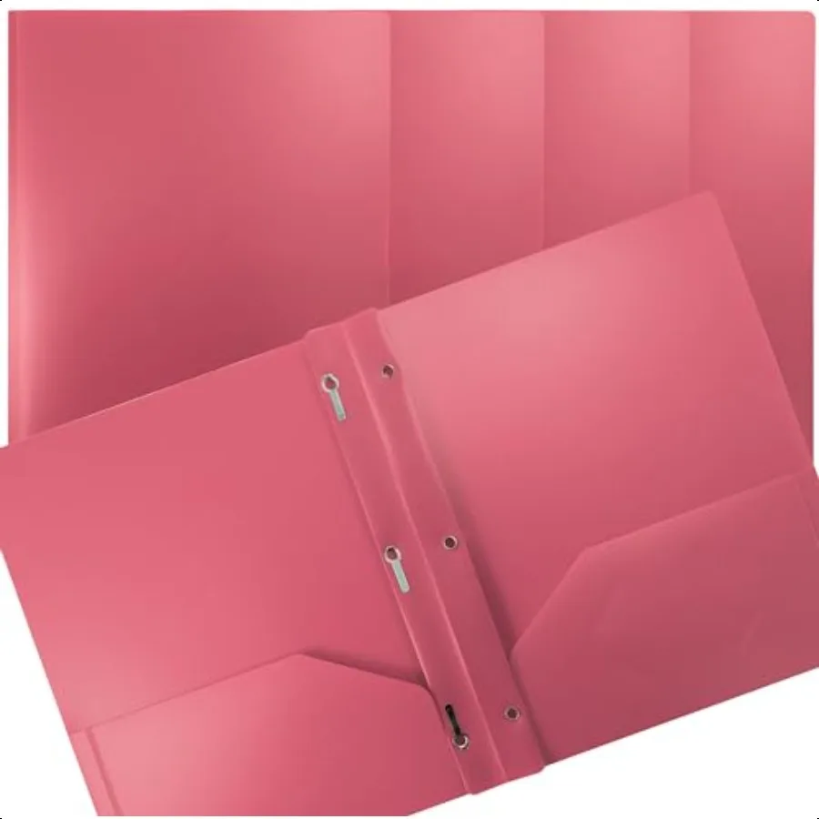 cartelle-in-plastica-rosa-con-2-tasche-con-punte-cartelle-in-polietilene-resistenti-da-lettera-confezione-da-24-con-clip-di-fissaggio-con-punte-etali-rosa