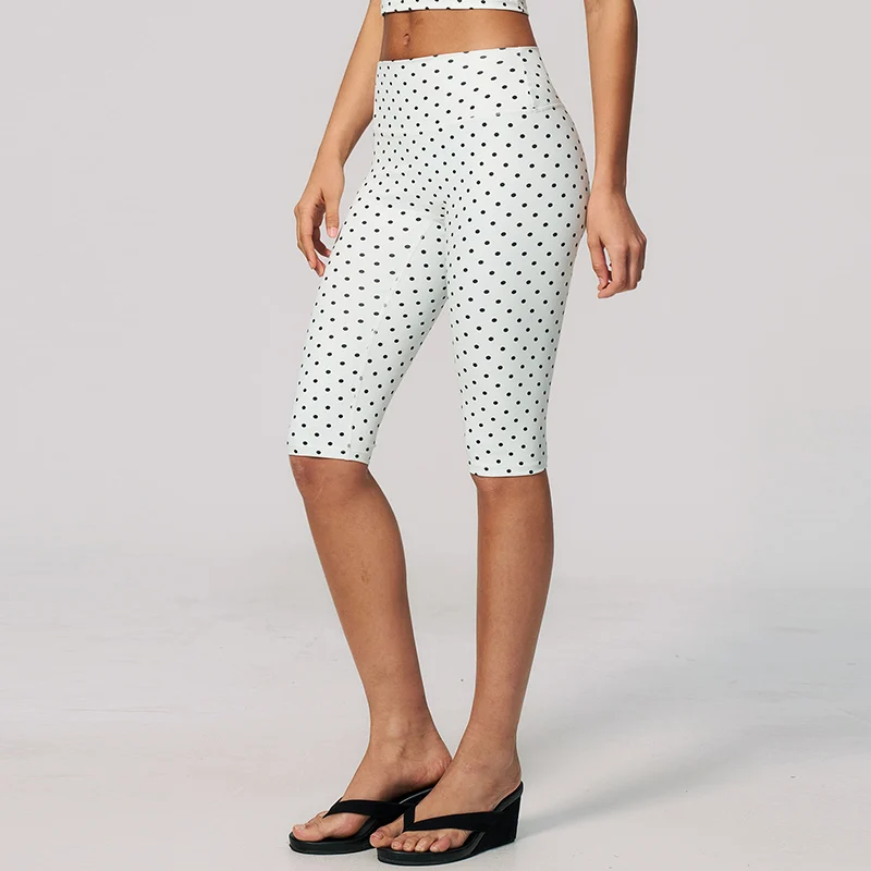 Tight Butter High Waist Yoga Legging Athletic Gym Comprehensive Wear Knee Strength Compression Print Polka Dot Soft Sport Pant