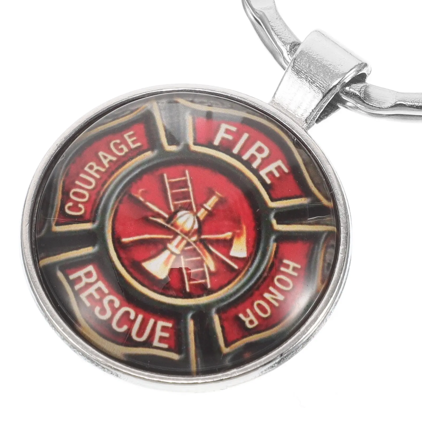 2 Pcs Fire Fighting Car Charm Keychain Bag Pendant Decorative Keys Holder Inspiration Delicate