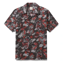 Mens Designer Clothes 3D Print Dragon Pattern Shirt Summer 2024 Travel Hawaii Beach Hawaiian Harajuku Floral Camisa Masculino