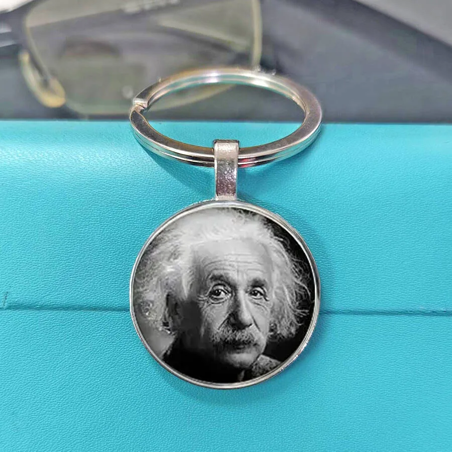 New Arrival Exquisite Atom Science Glass Keychain Retro Quantum Physics Design Fashion Elegant Unisex Popular Geek Daily Bag Gif