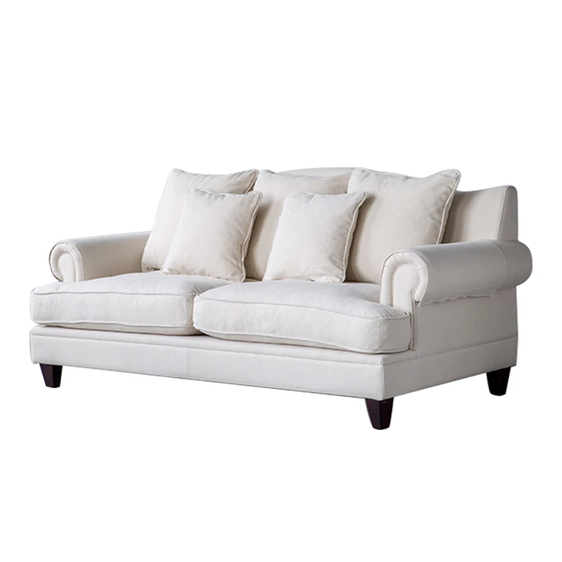 

Double triple sofa living room casual linen sofa removable and washable sofa all solid wood down
