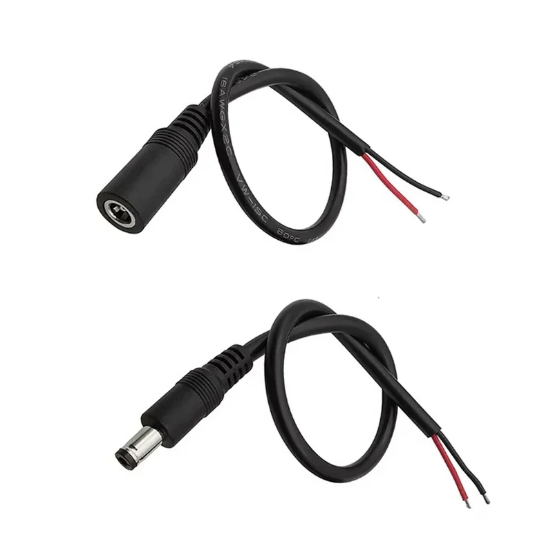 1/2/5/10Pcs 18AWG 5.5 x 2.1mm DC Male Female Plug Jack Power Cable Adapter Connector Extension Cord For DIY CCTV LED