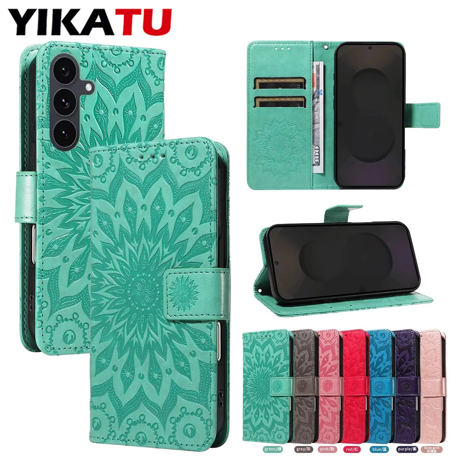 

allet Leather Case Wallet Case For Samsung M10S F62 F23 F22 F15 M80S M62 M60S M56 M55 M54 M35 M32 M23 5G M22 M15 Embossed Cover