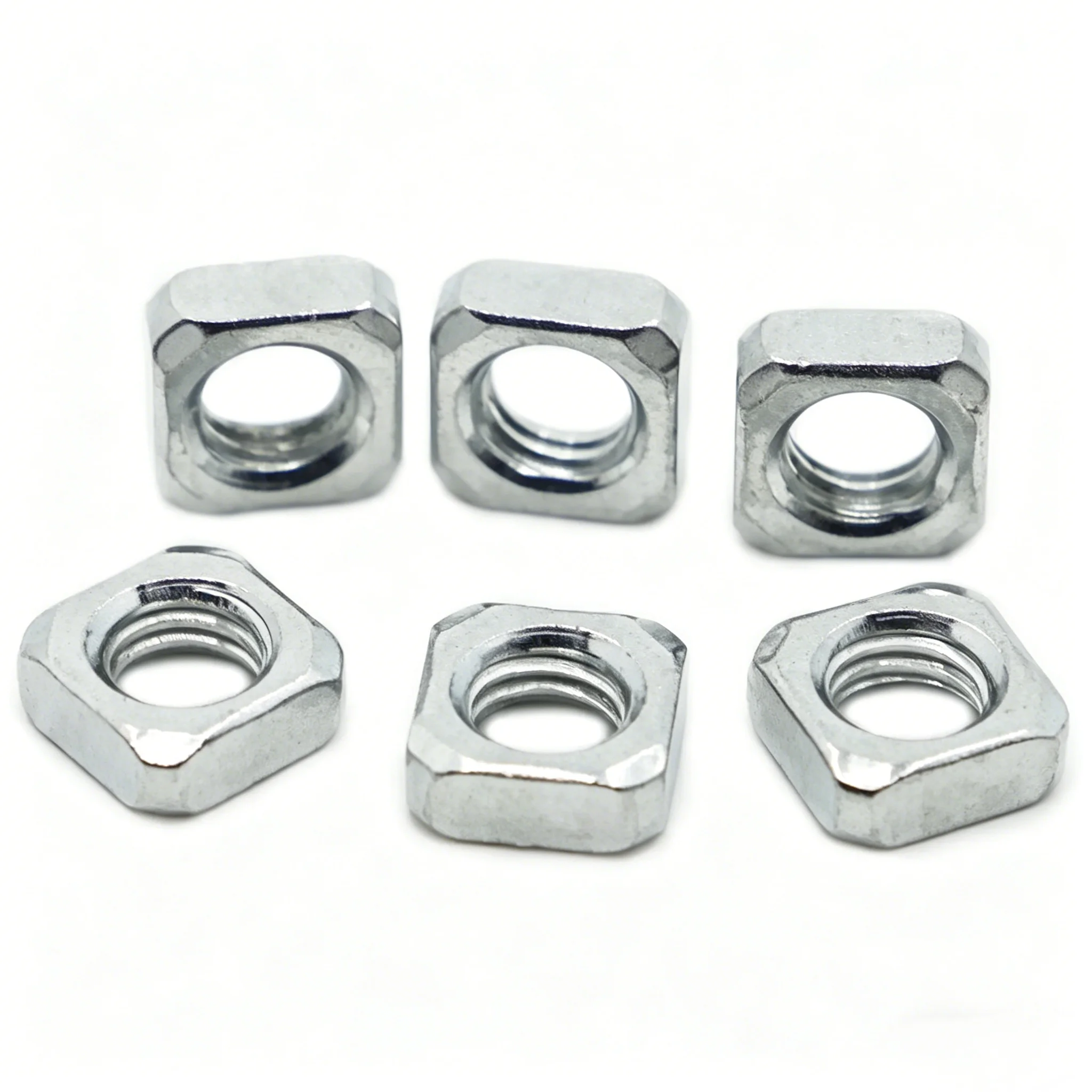 30/50/100/500pcs M3 M4 M5 M6 M8 M10 M12 Galvanization Steel Foursquare Quadrate Square Nut DIN557 GB39