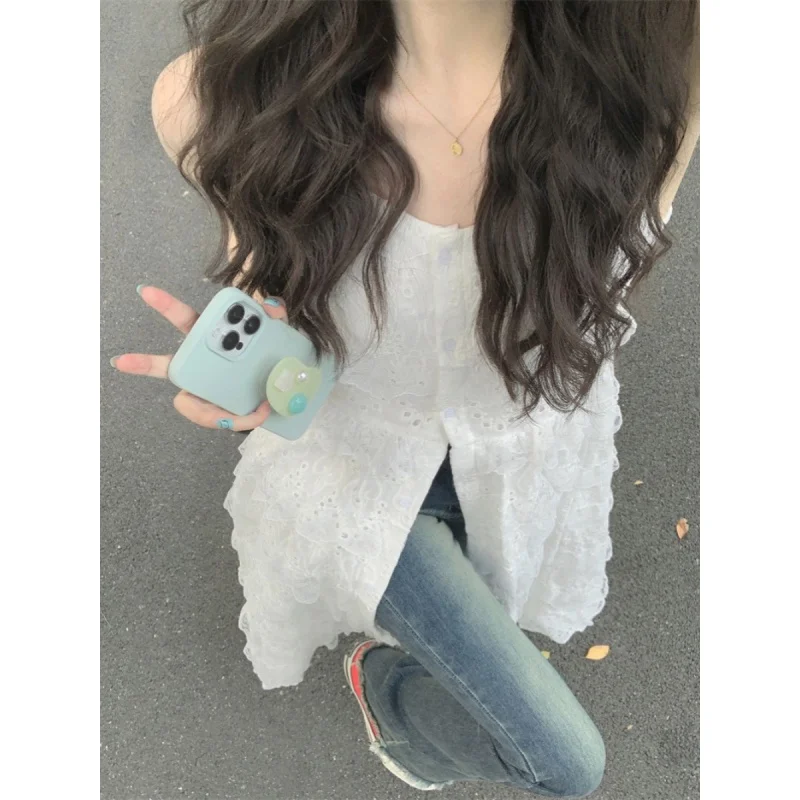 WOMEN'S Summer 2024 New design sense bandage waist slimming mid-length dress