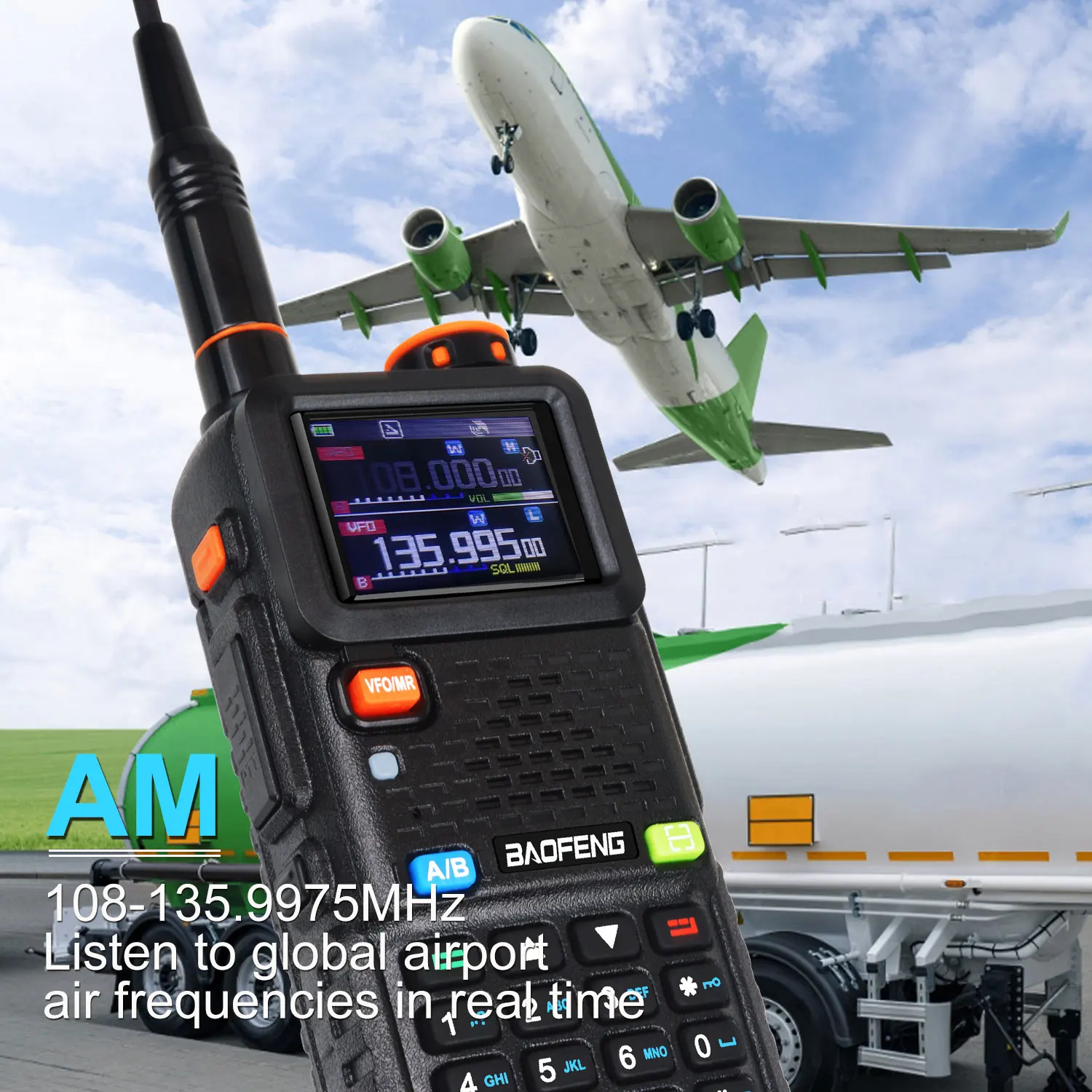 Imagem -06 - Baofeng-air Band fm Walkie Talkie Multi Band Ham Radio Gps Vox 1750hz Pesquisa de Frequência One Touch Novo Modelo 5rh Pro 2m 70cm