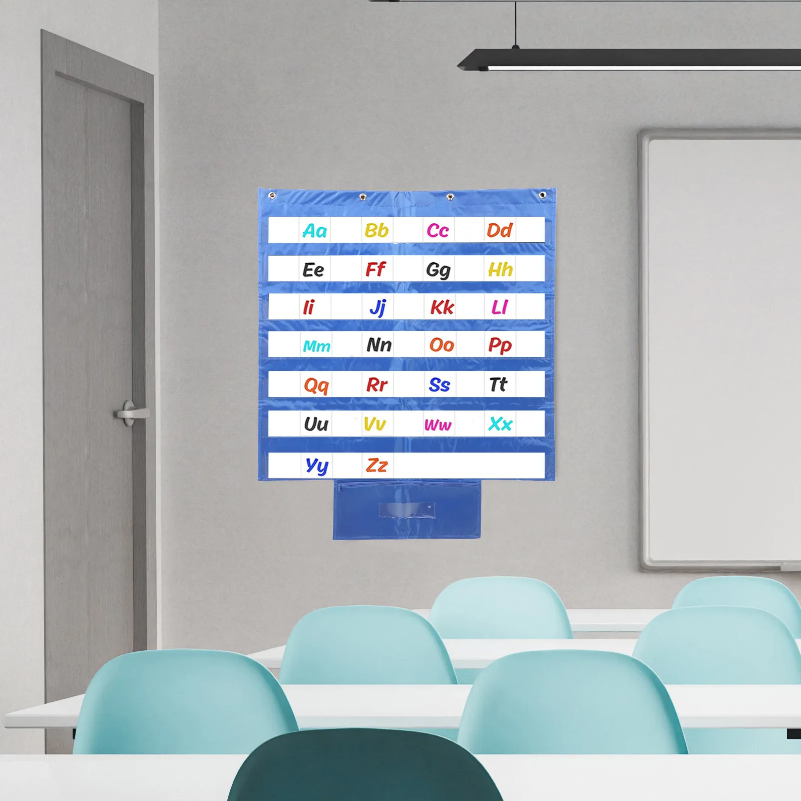 

Standard Pocket Chart Hanging Classroom Wall Chart for Word Cards Sentence Strips Organizer Multi Pocket Teaching Supplies