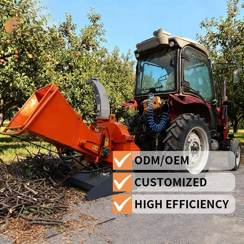 Customized Farm Industrial Wood Sawdust Crusher High Efficiency Heavy Duty Wood Chipper Shredder Machine