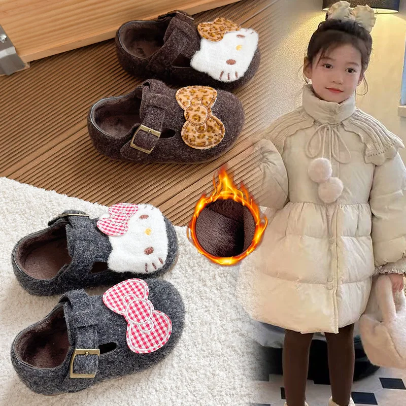 

Kids'Casual Shoes Cartoon PU Leather Shoes Spring Shoes For Girls Anti-slip ​Velcro Soft Bottom ​Brown ​grey Shoes