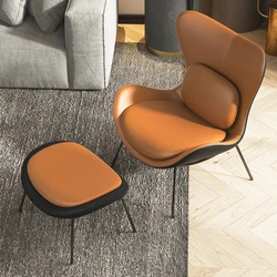 Fotel Lounge Krzesło do salonu Luksusowa skórzana sypialnia Wingback Wodoodporne krzesło do salonu Produkty gospodarstwa domowego Fauteuil