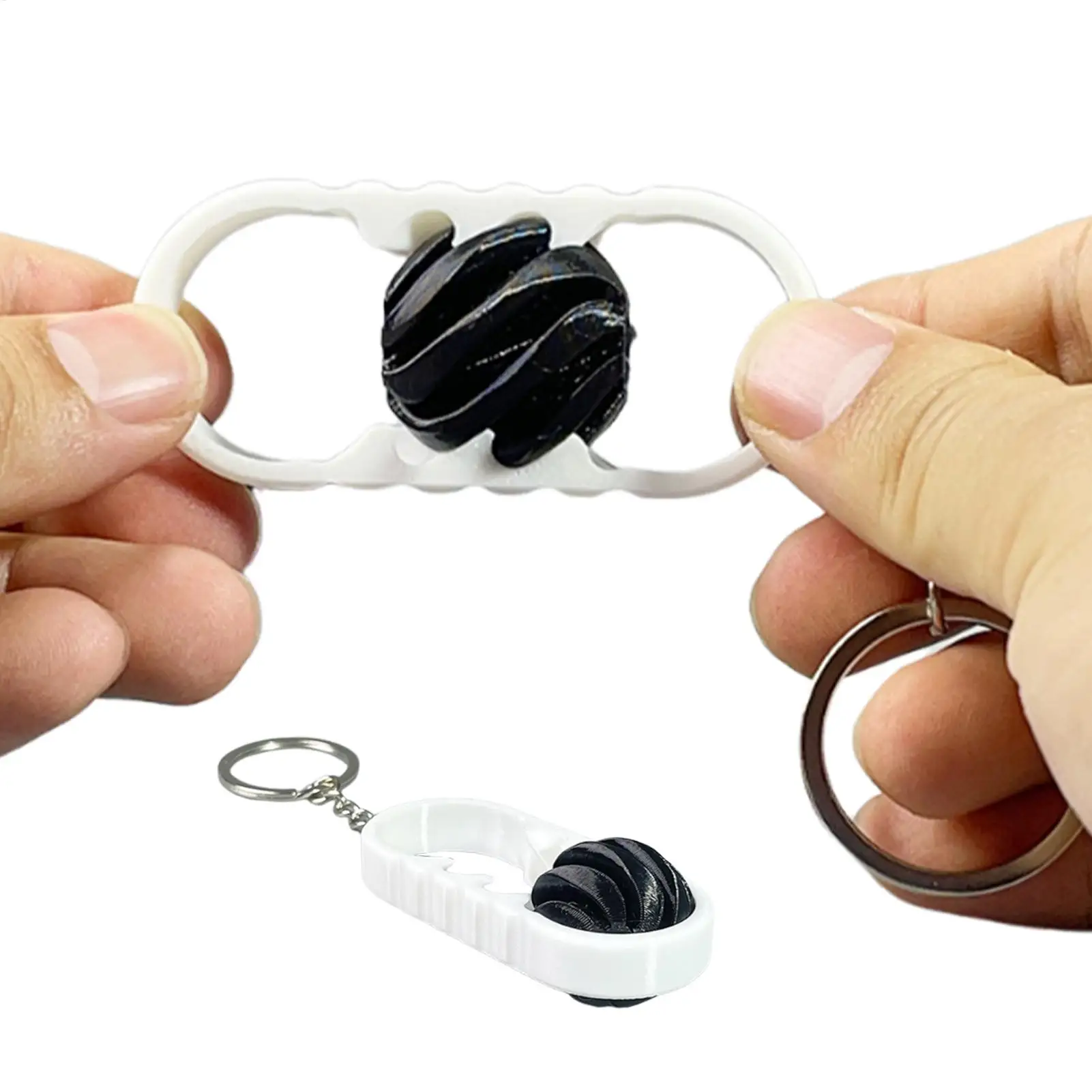 Llavero Fidget Impreso en 3D, Llavero Giratorio de Doble Espiral, Juguete Fidget para Souvenir, Mochila, Mujeres, Hombres, Niños, Adultos