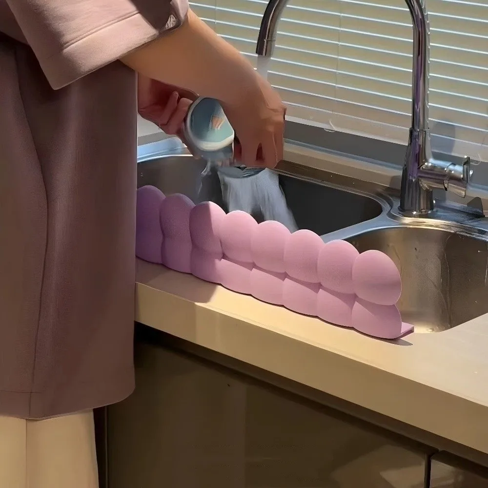 

Прочная силиконовая перегородка для раковины, присоска, повышенная кухонная перегородка для воды, водонепроницаемая полоска для блокировки воды, универсальная раковина