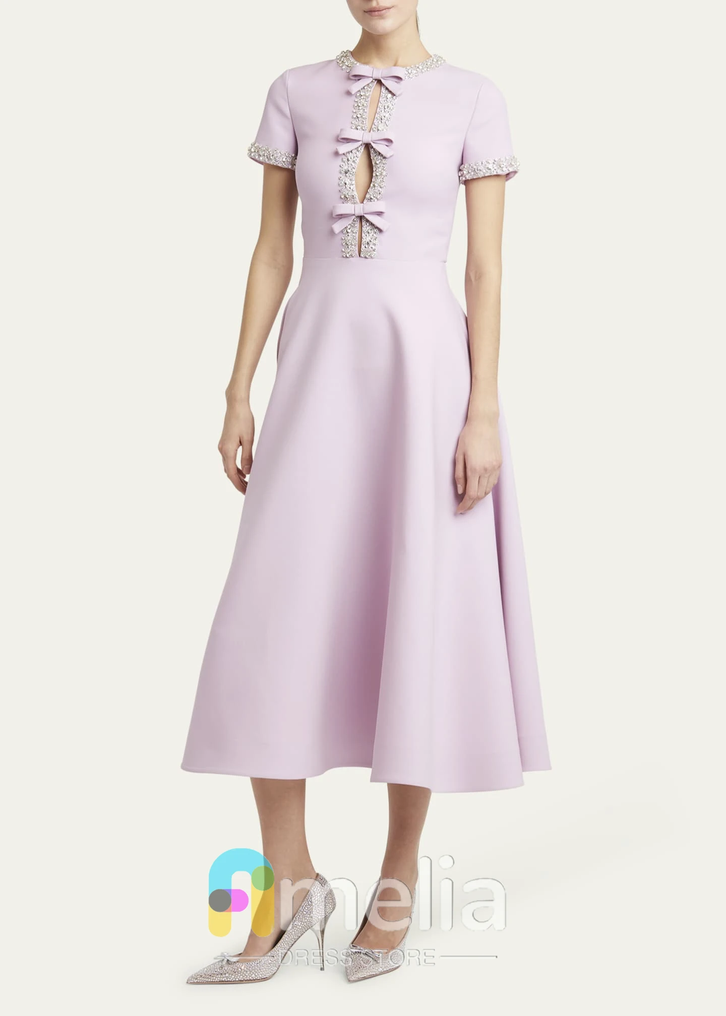 Amelia Dubai robes de soirée a-ligne avec Dirlls robes de bal longueur de thé soirée élégante robe de soirée formelle pour les femmes 2024